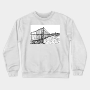 GOLDEN GATE BRIDGE ink painting .2 Crewneck Sweatshirt